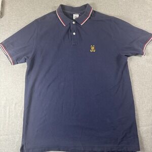 Psycho Bunny Men's Polo Blue XLT